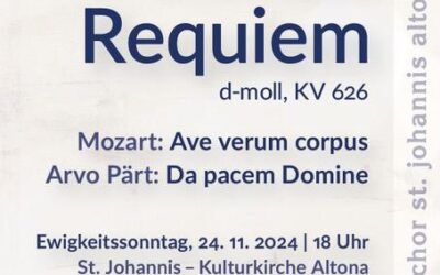 24. November 2024, Mozart Requiem, Hamburg